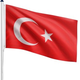 Maszt flagowy z flaga Turcji, 650 cm